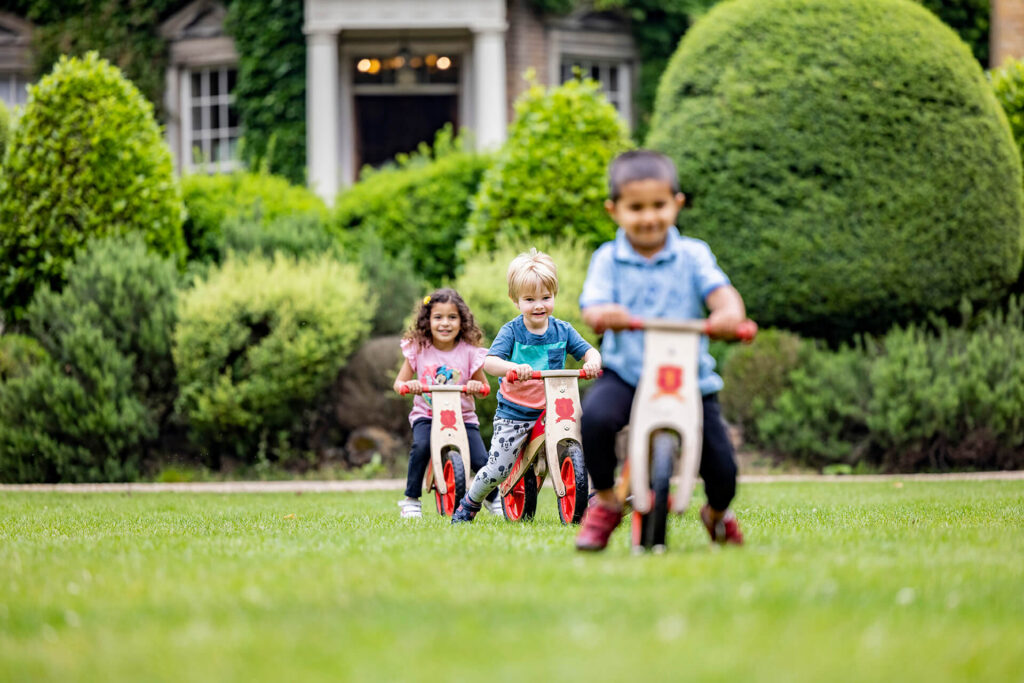 children riding bikes