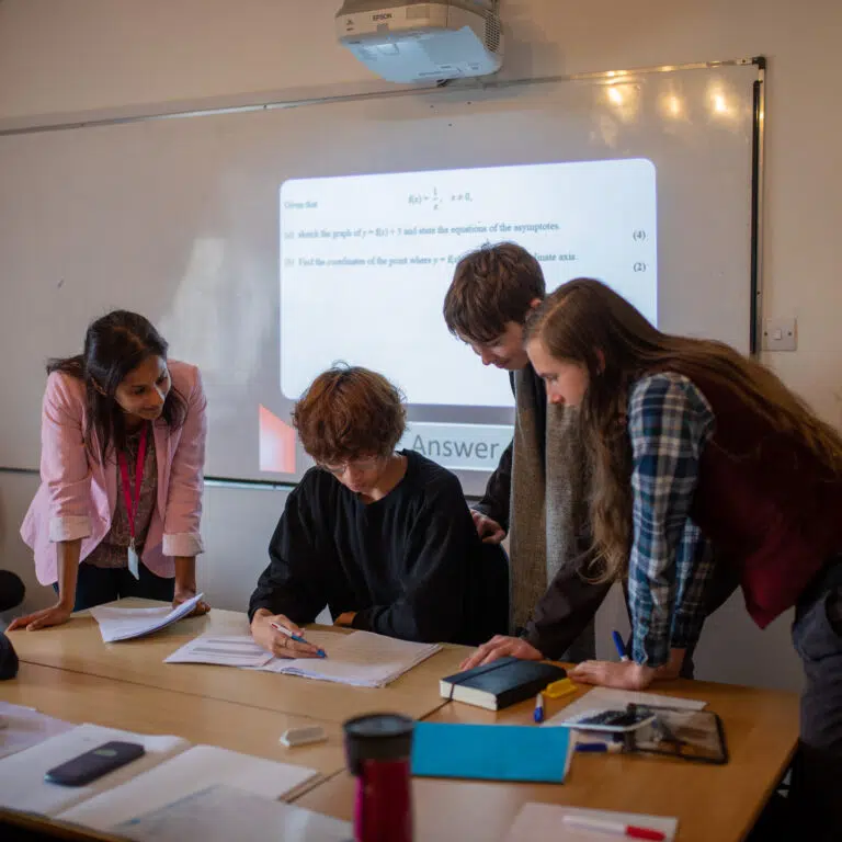 students in class