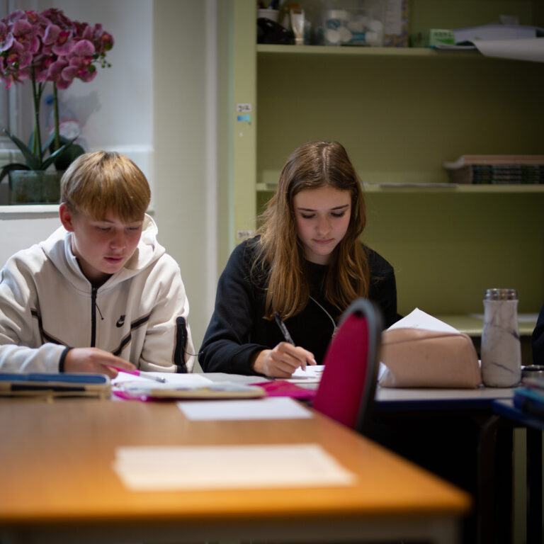 students in class