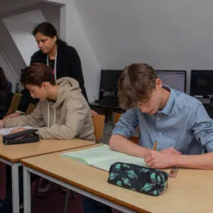 students in class